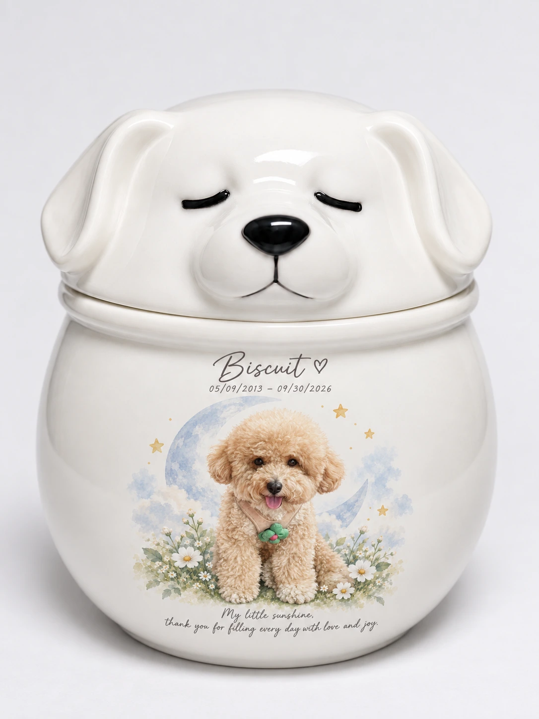 Biscuit personalized ceramic memorial
