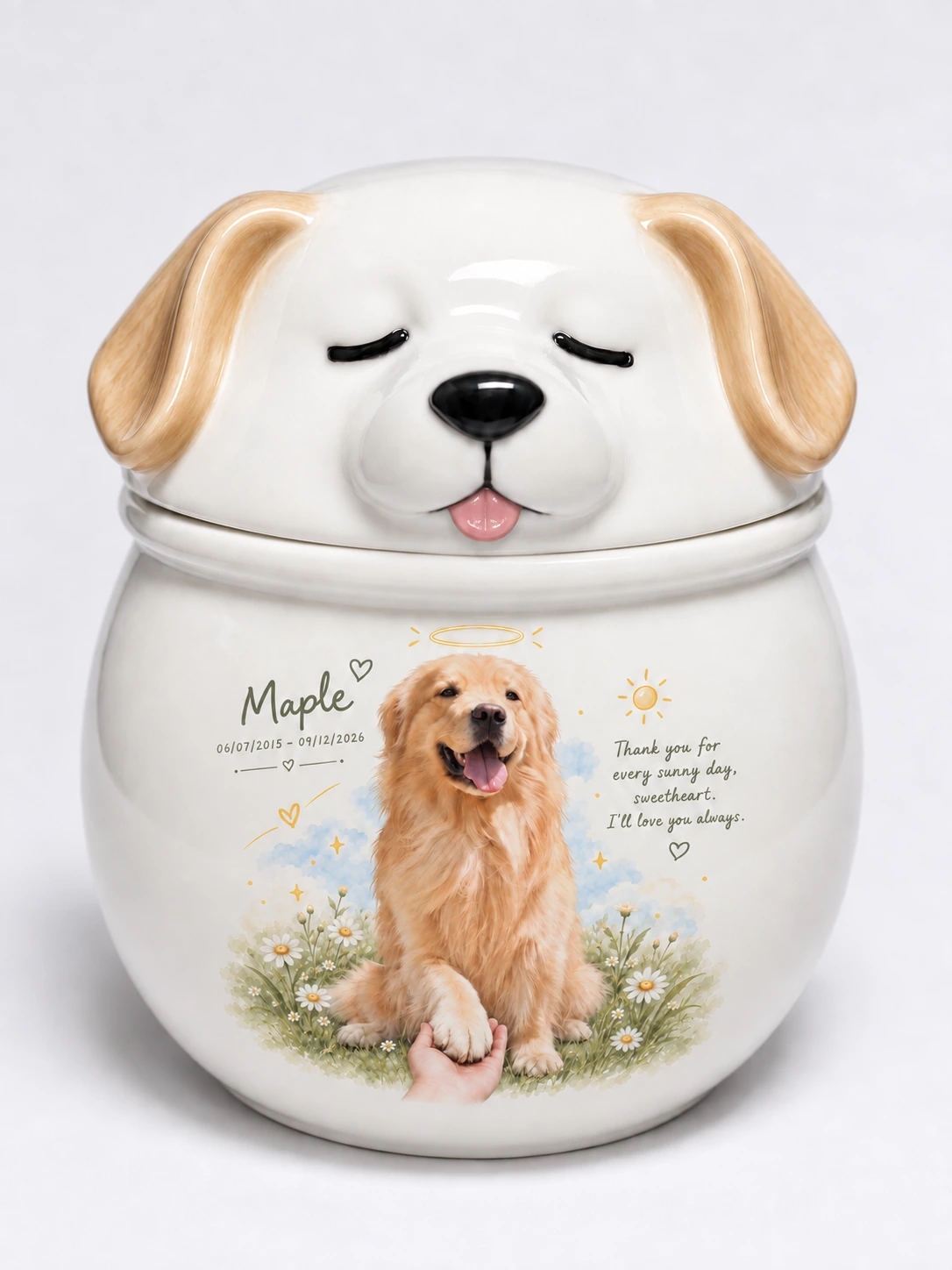 Maple personalized ceramic memorial